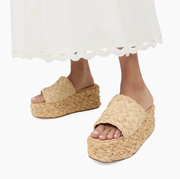 Loeffler Randall Aaron Platform Raffia Mule - Picture 2 of 5